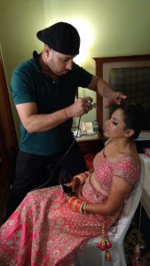 Dave sodhi doing a bridal makeup